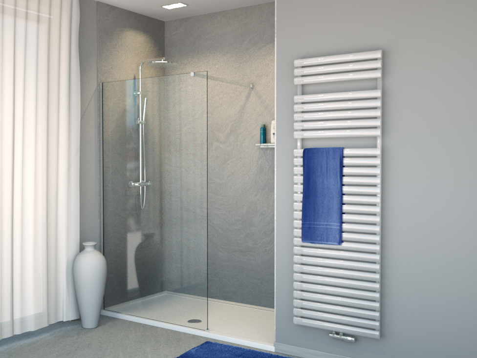 Balmani Modular douche de niche 90 x 200 cm verre transparent profil chrome brillant