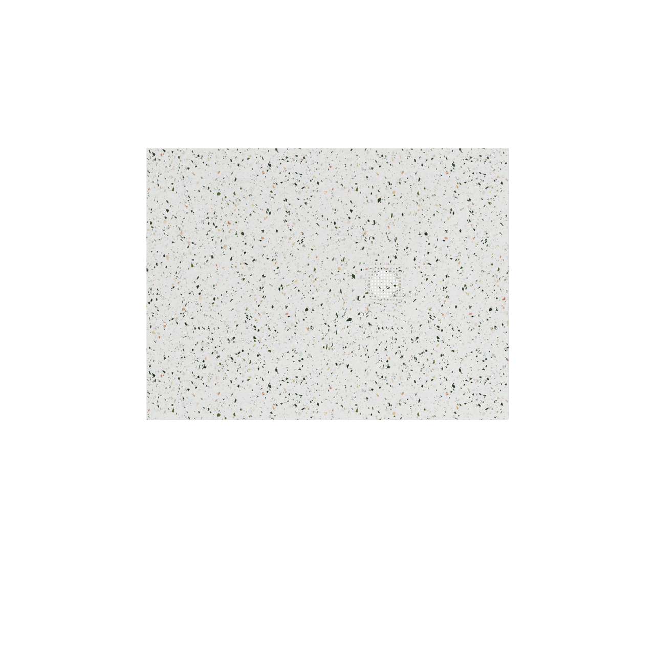 Balmani Impress receveur de douche 120 x 90 cm marbre composite blanc/noir terrazzo mat structure rock