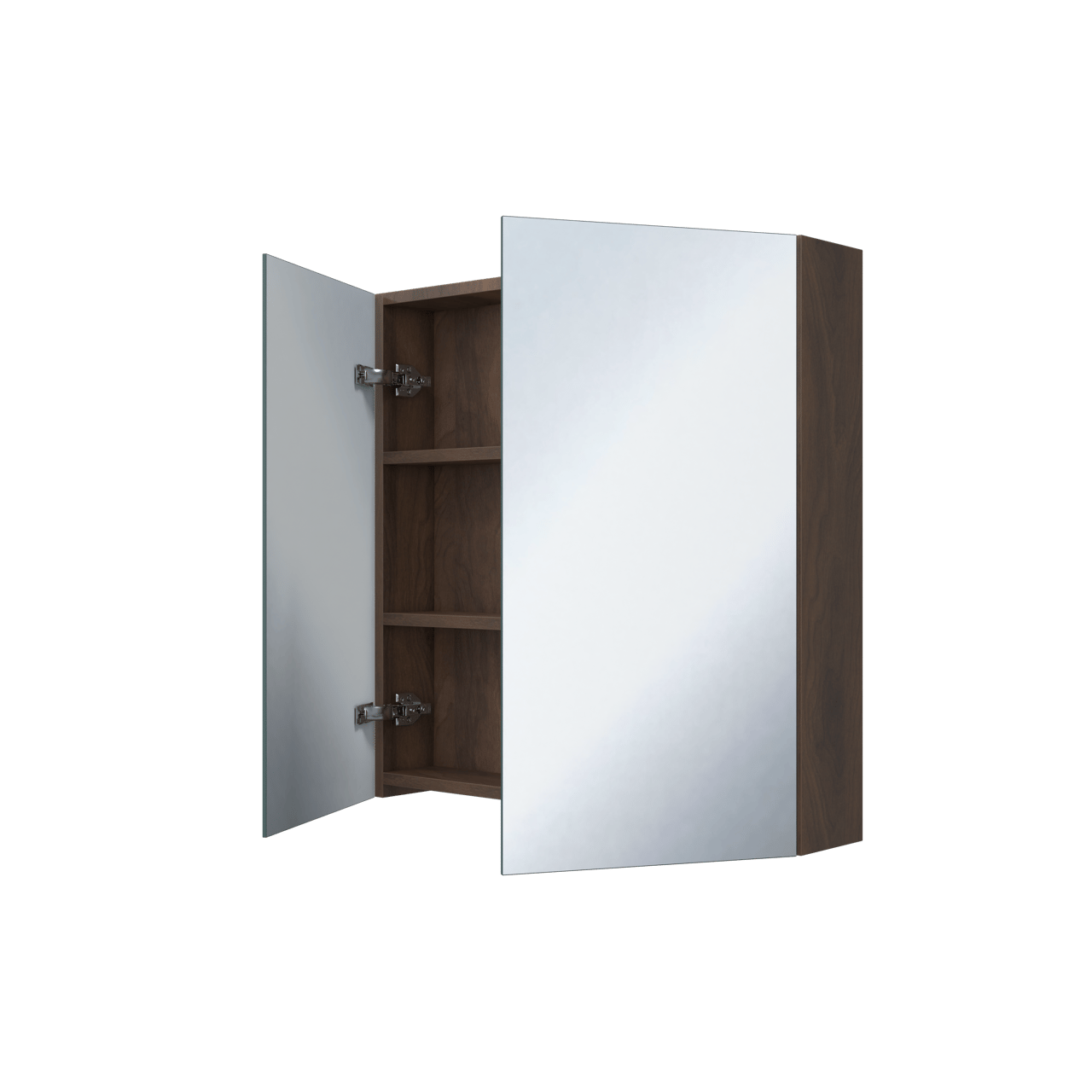 Storke Reflecta Spiegelschrank Bad: 75 x 75 cm, Nussbaum