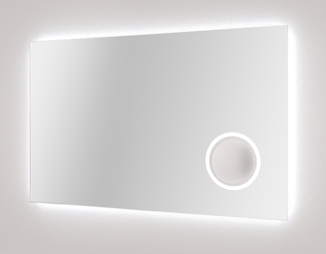 Balmani Giro Badspiegel mit Beleuchtung: Rechteckig, 120 x 70 cm, mit Anti-Beschlag Spiegelheizung