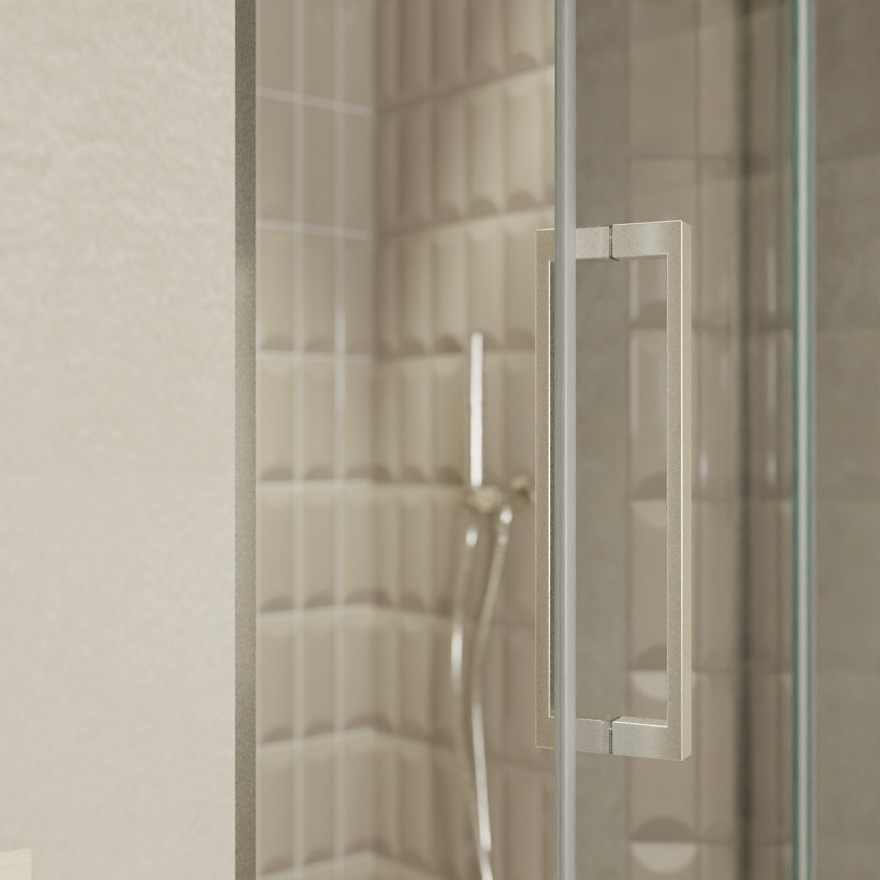 Balmani Senses Design porte pivotante à droite 100 cm x 210 cm verre Miroir Reflex, Profil Brushed CoolMetal