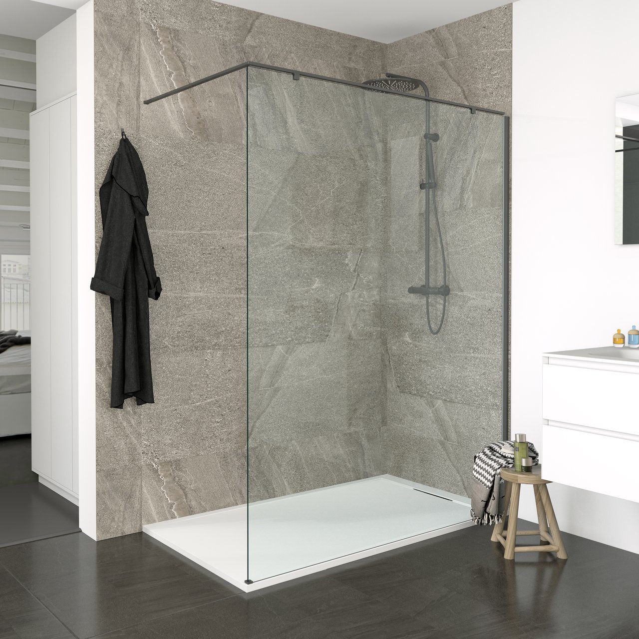 Balmani BMSS Crest stabilisatiestang rechts 152x102cm mat zwart