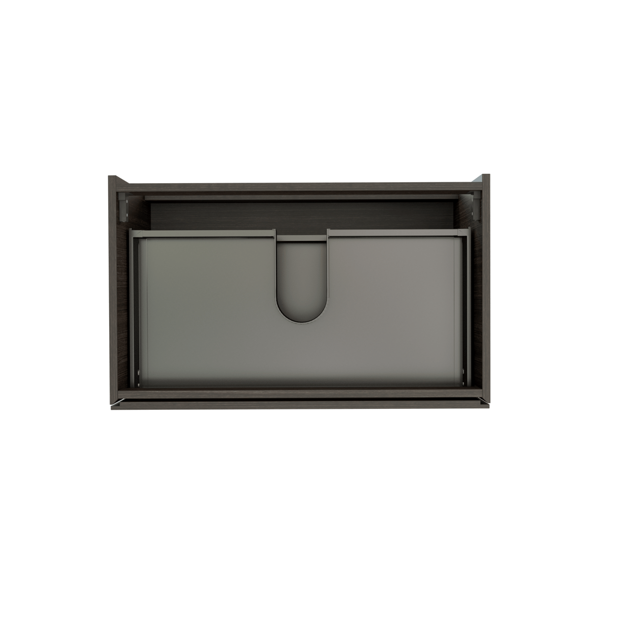 Storke Edge hängender Waschbeckenunterschrank: 85 x 52 cm, Eiche dunkel, 2 Schubladen