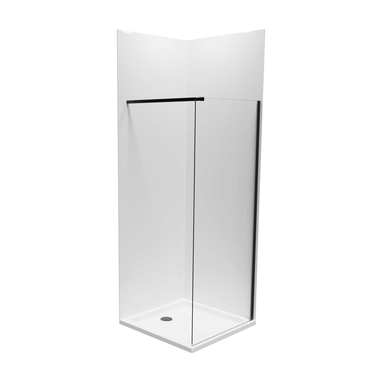 Linie Wall panneaux muraux de douche 90 x 90 x 260 cm acrylique blanc brillant