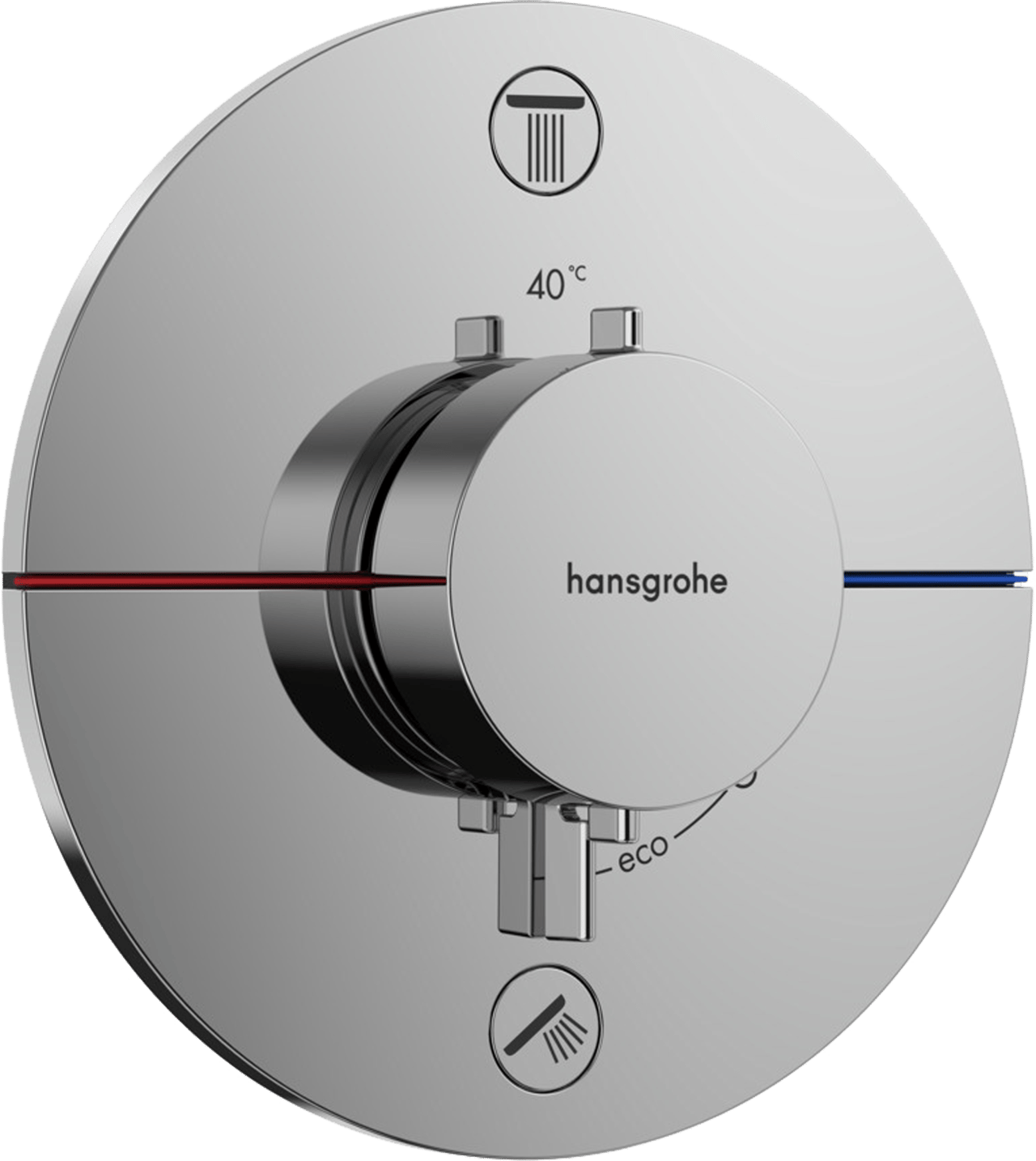 Hansgrohe Showerselect Comfort S Robinet de baignoire encastré 2 évacuations chrome brillant