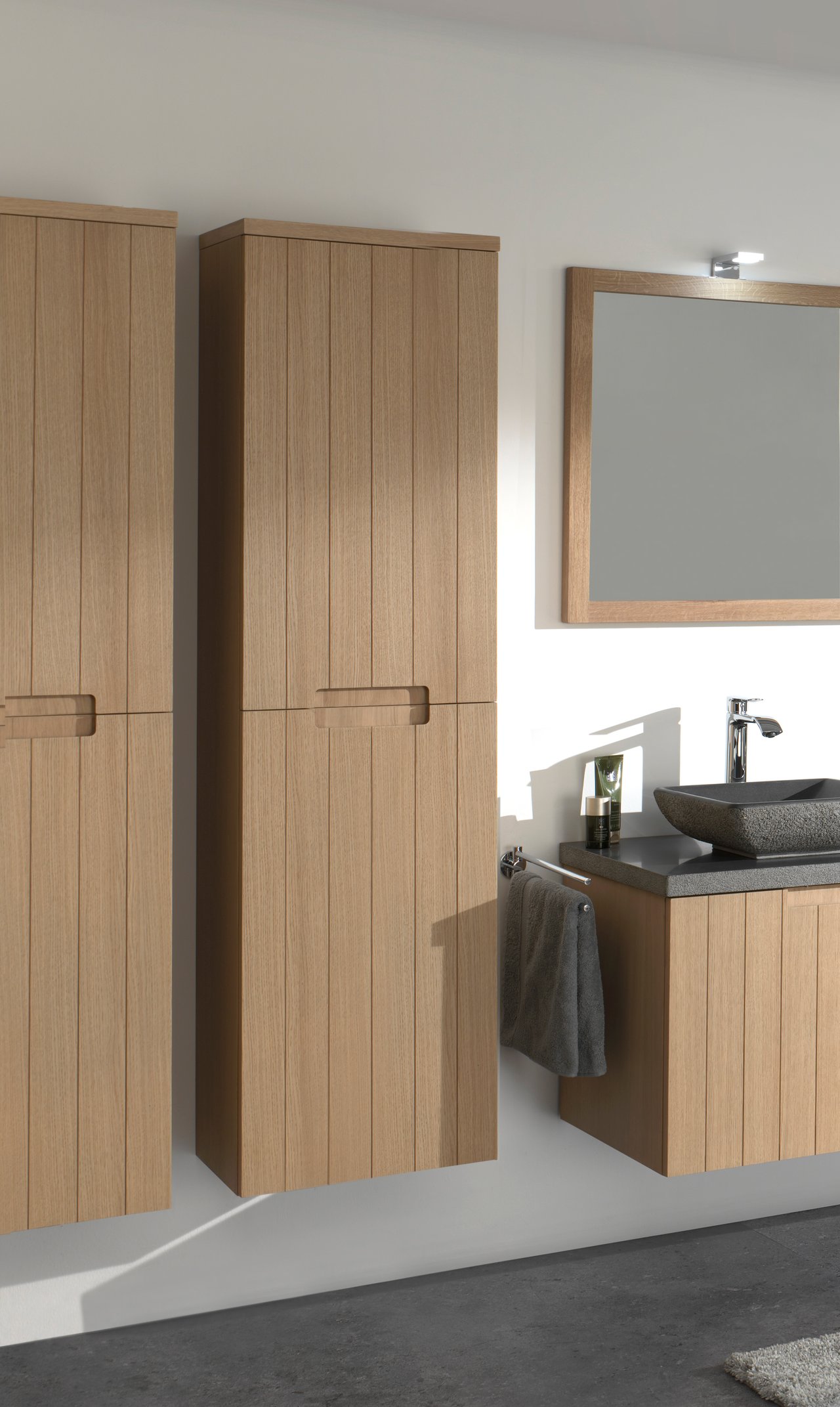 Balmani Legno Abdeckplatte für Hochschrank, Eiche verwittert, 45 cm