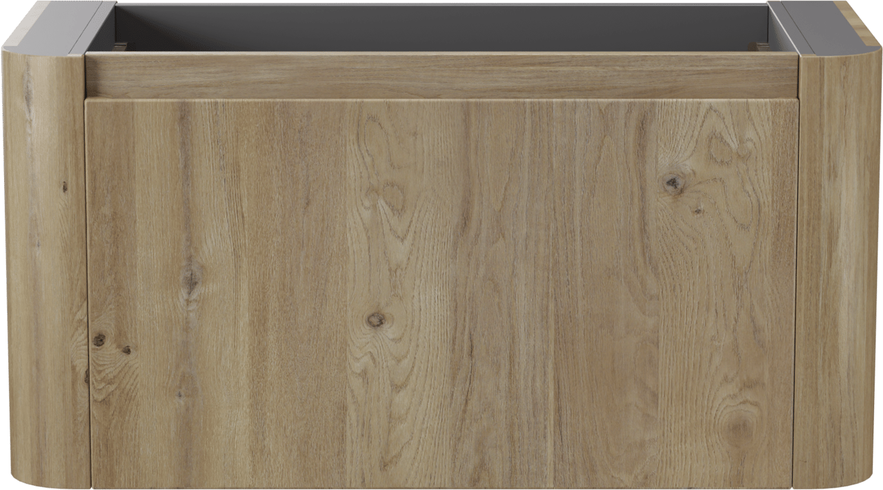 Storke Soft meuble sous-lavabo suspendu 100 x 46 cm Chêne brut 2 tiroirs
