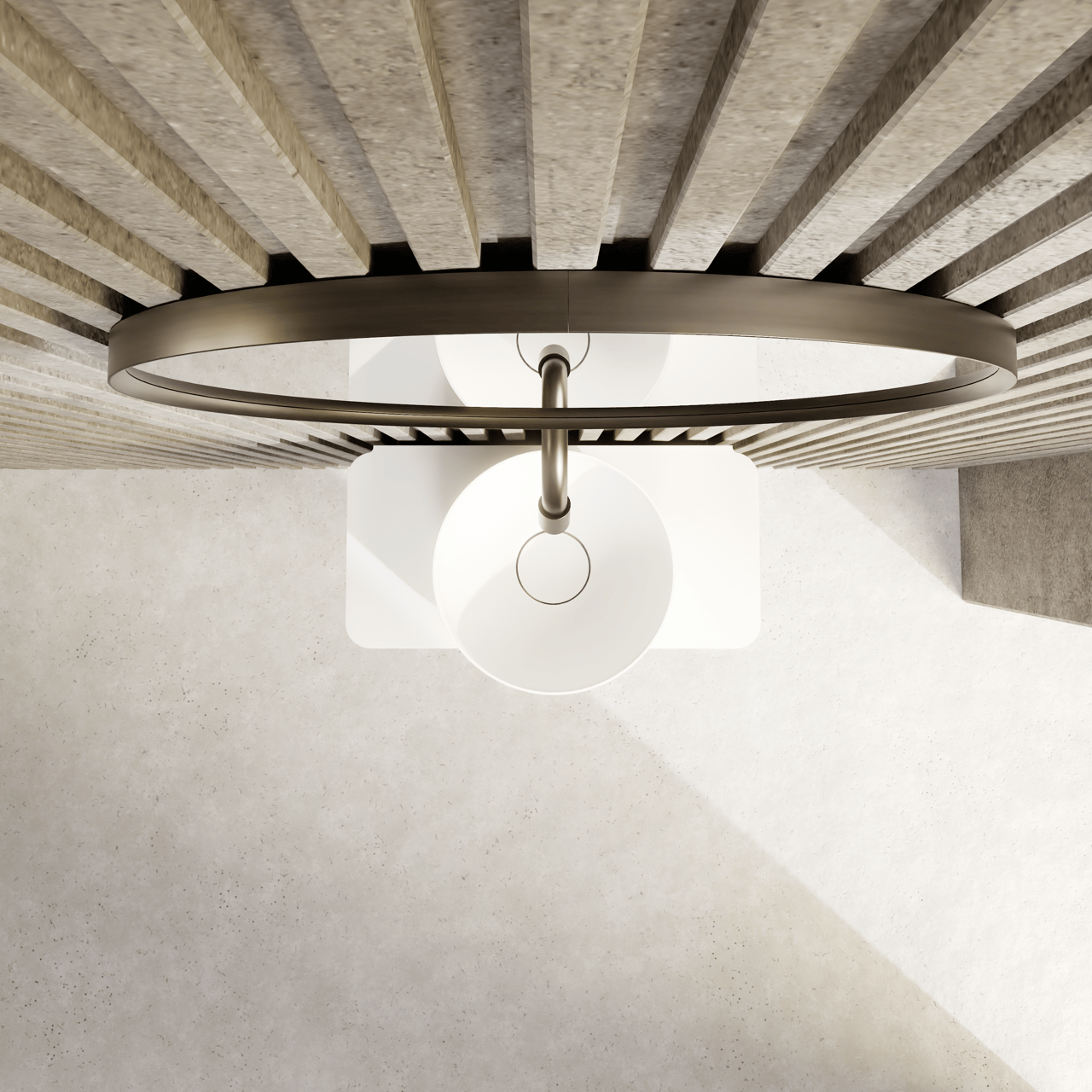 Balmani Auro Gäste-WC Spiegel: Rund, Brushed GunMetal, Ø 45 cm