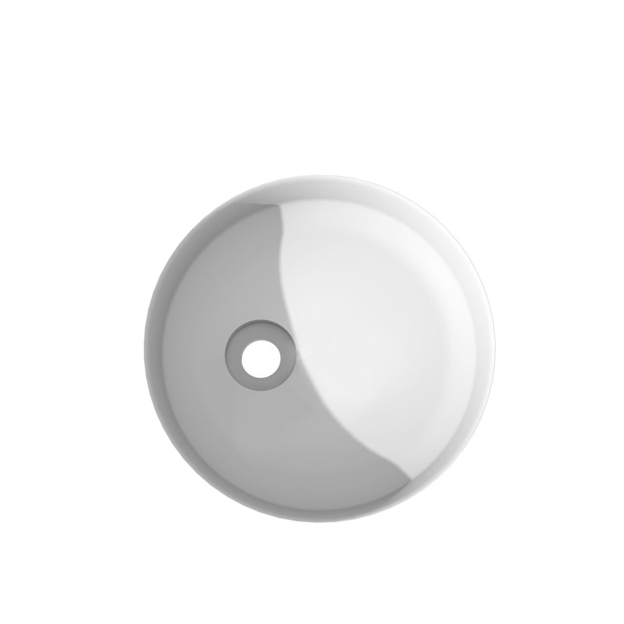Balmani Fato Aufsatzwaschbecken: Solid Surface, matt, rund, Ø 37,5 cm