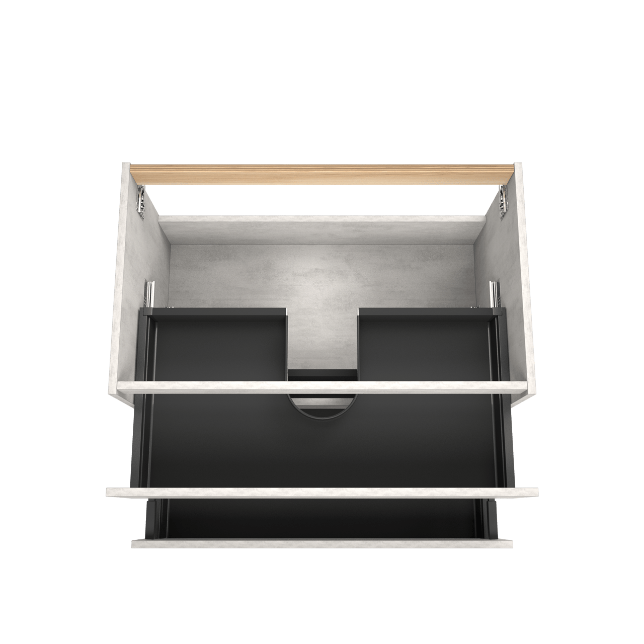 Balmani Lucida zwevende wastafelonderkast 90 x 55 cm beton zilvergrijs 2 lades