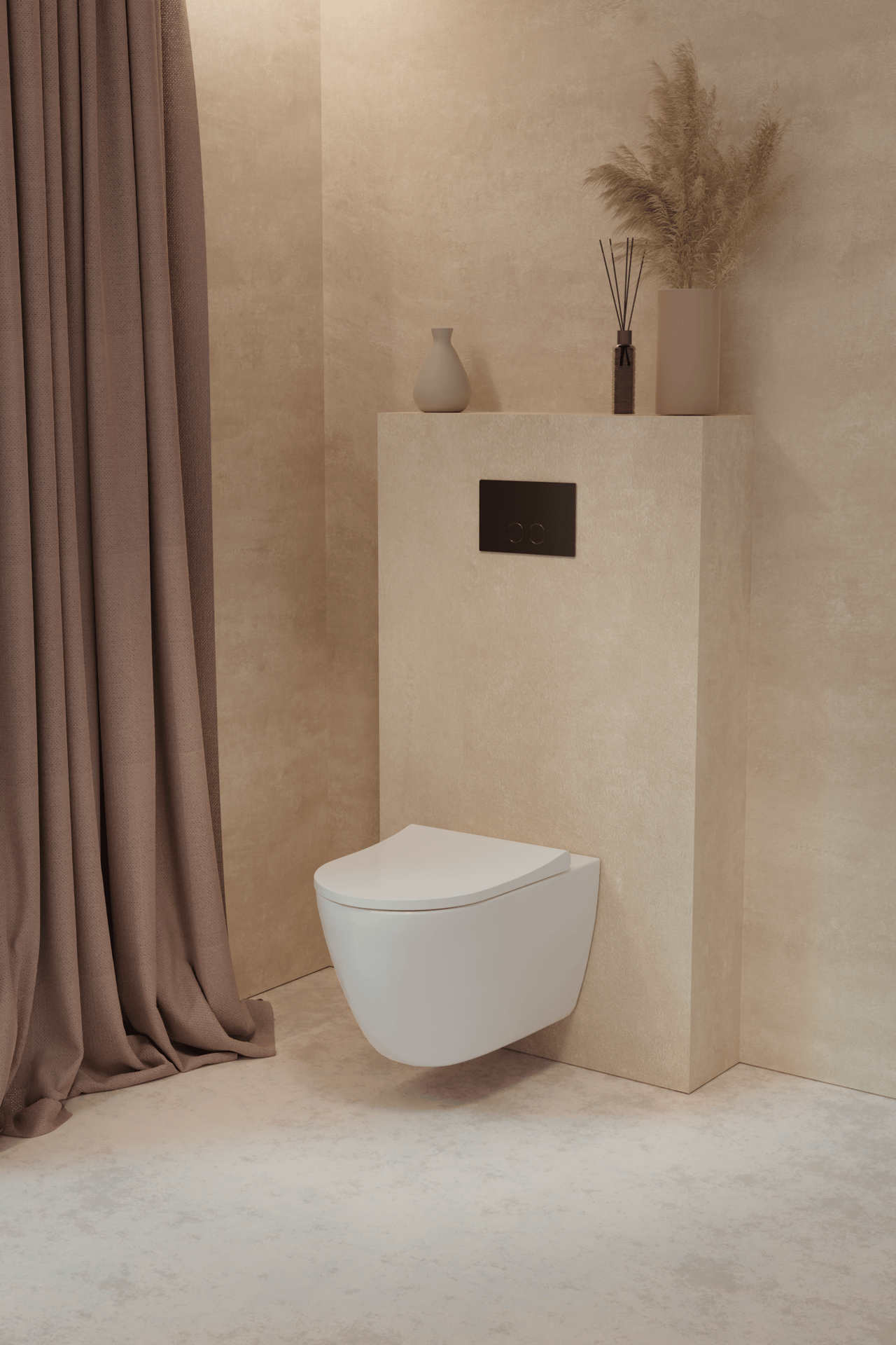 Luca Varess Vinto hangtoilet glanzend wit randloos, inclusief isolatieset