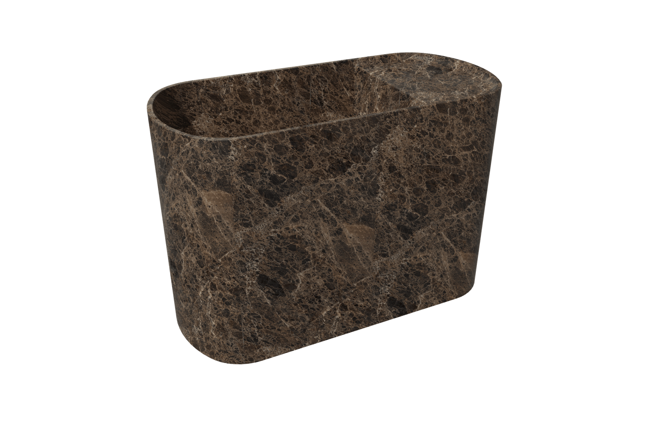 Balmani Livo handenwasser 42 x 20 cm Dark Emperador marmer
