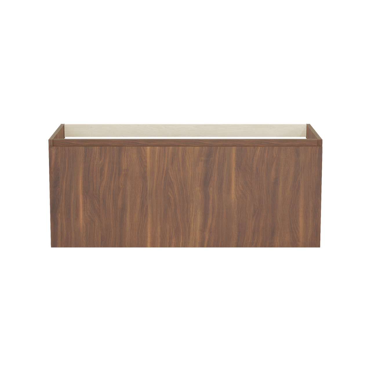 Balmani Sfera hängender Waschbeckenunterschrank: 120 x 55 cm, Amerikanischer Nussbaum, 2 Schubladen