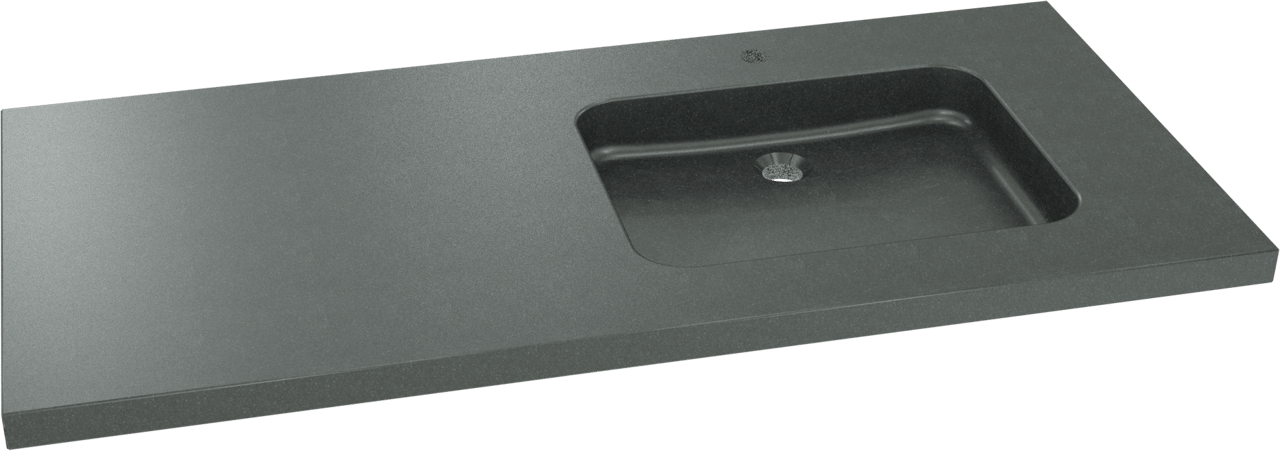 Balmani Napoli vasque asymétrique droite granite aiguisé 120 x 55 cm