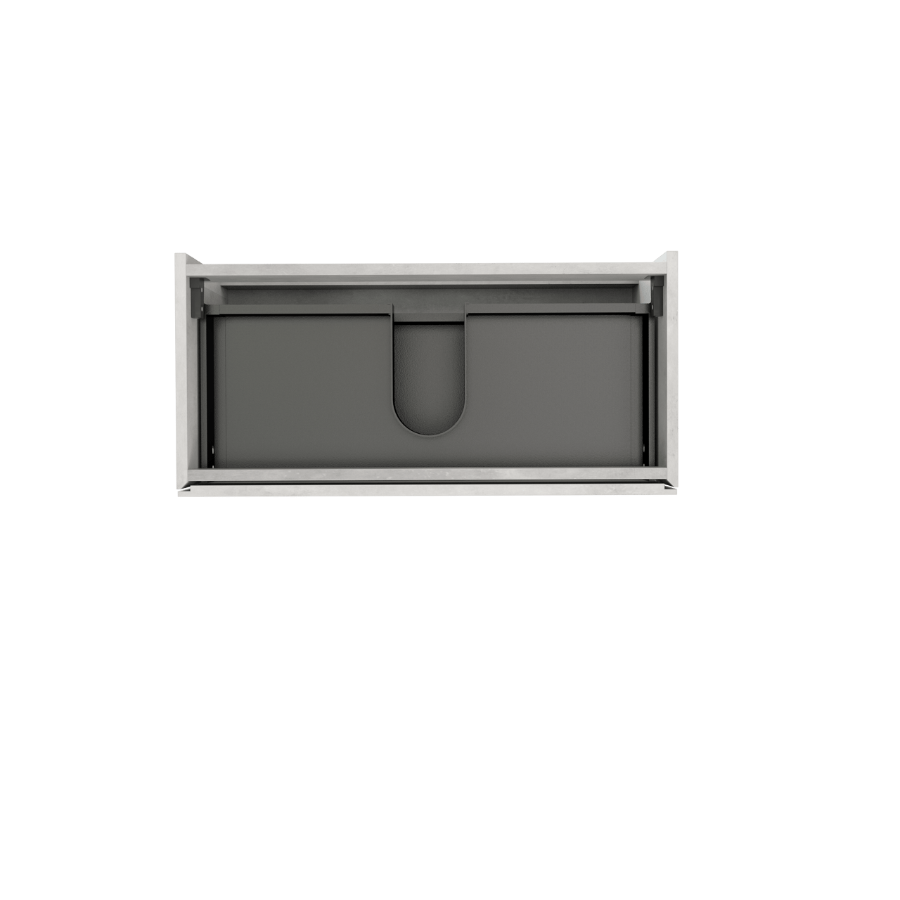 Storke Edge zwevende wastafelonderkast 80 x 40 cm beton zilvergrijs 2 lades