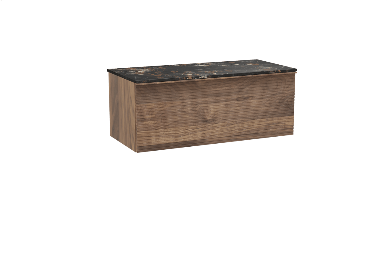 Balmani Forma Badmöbel Set mit Stretto Waschtischplatte für Aufsatzwaschbecken