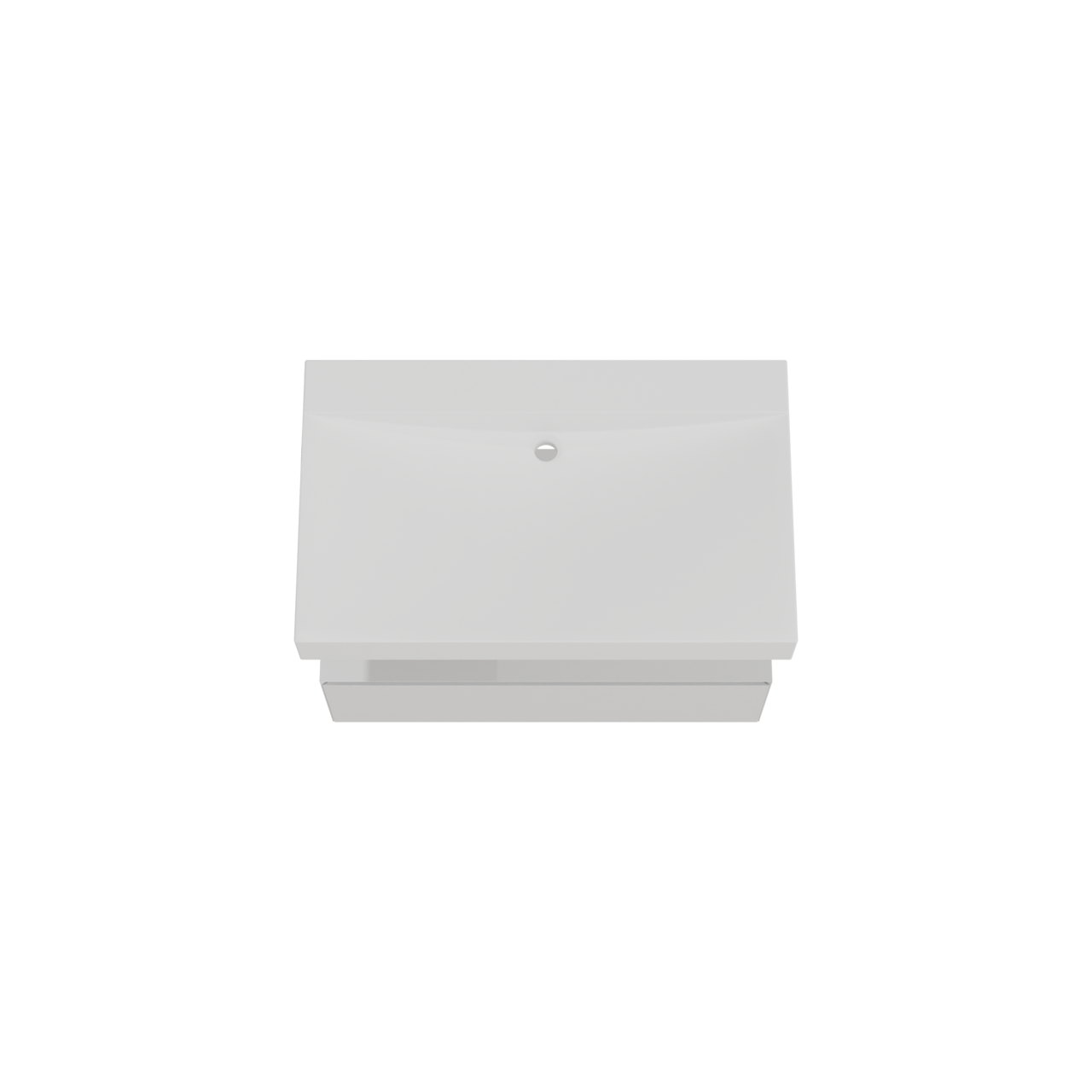 Balmani Mitra Elements zwevend badkamermeubel 90 x 55 cm mat wit met Wave enkele wastafel in solid surface mat wit