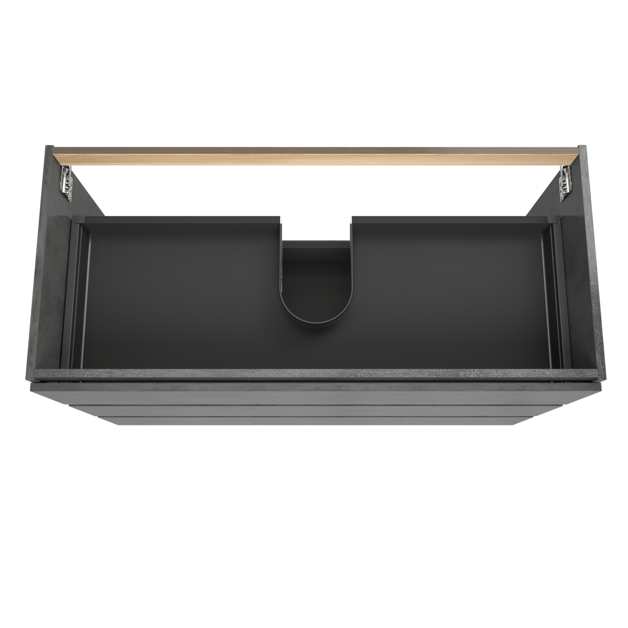 Balmani Lucida meuble sous-lavabo a poser 120 x 55 cm béton gris foncé 3 tiroirs