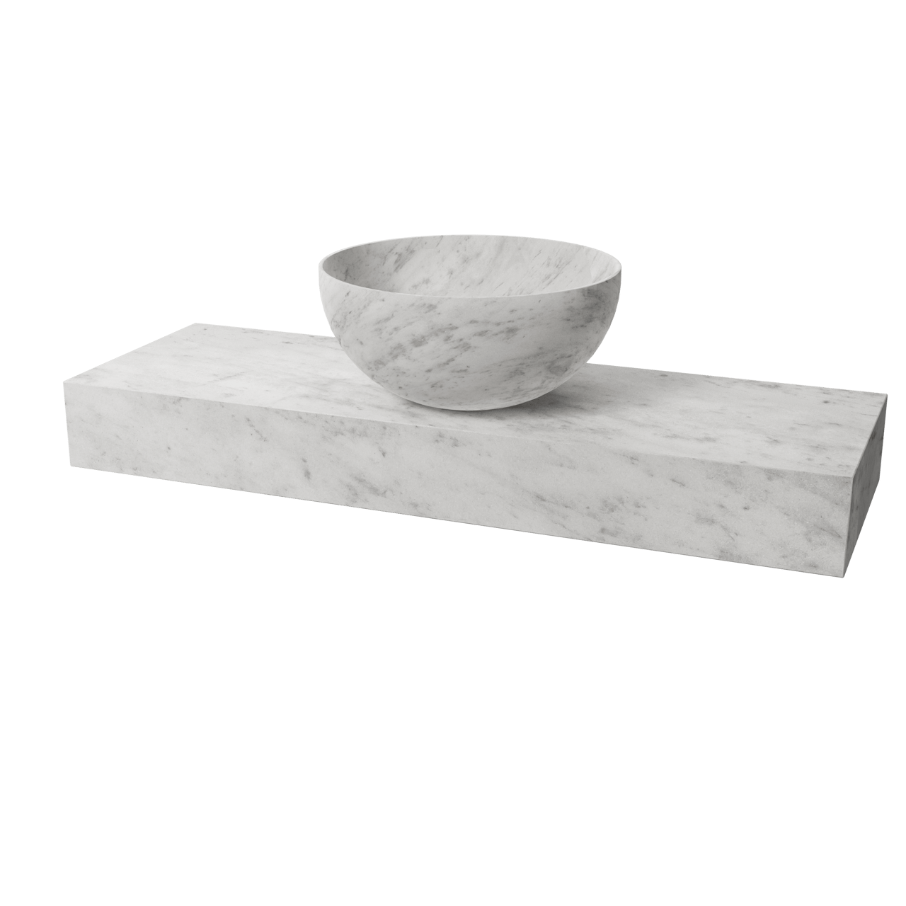 Balmani Nova handenwasser 60 x 20 cm Carrara marmer