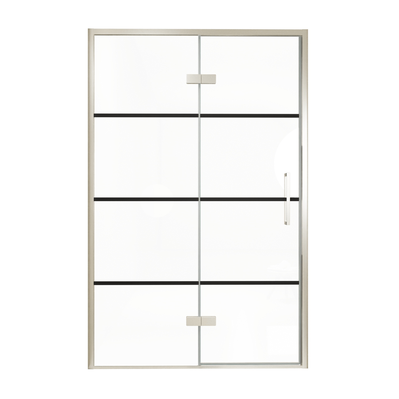 Balmani Senses Design douche draaideur links 140 cm x 210 cm Lined glas, Brushed CoolMetal profielen