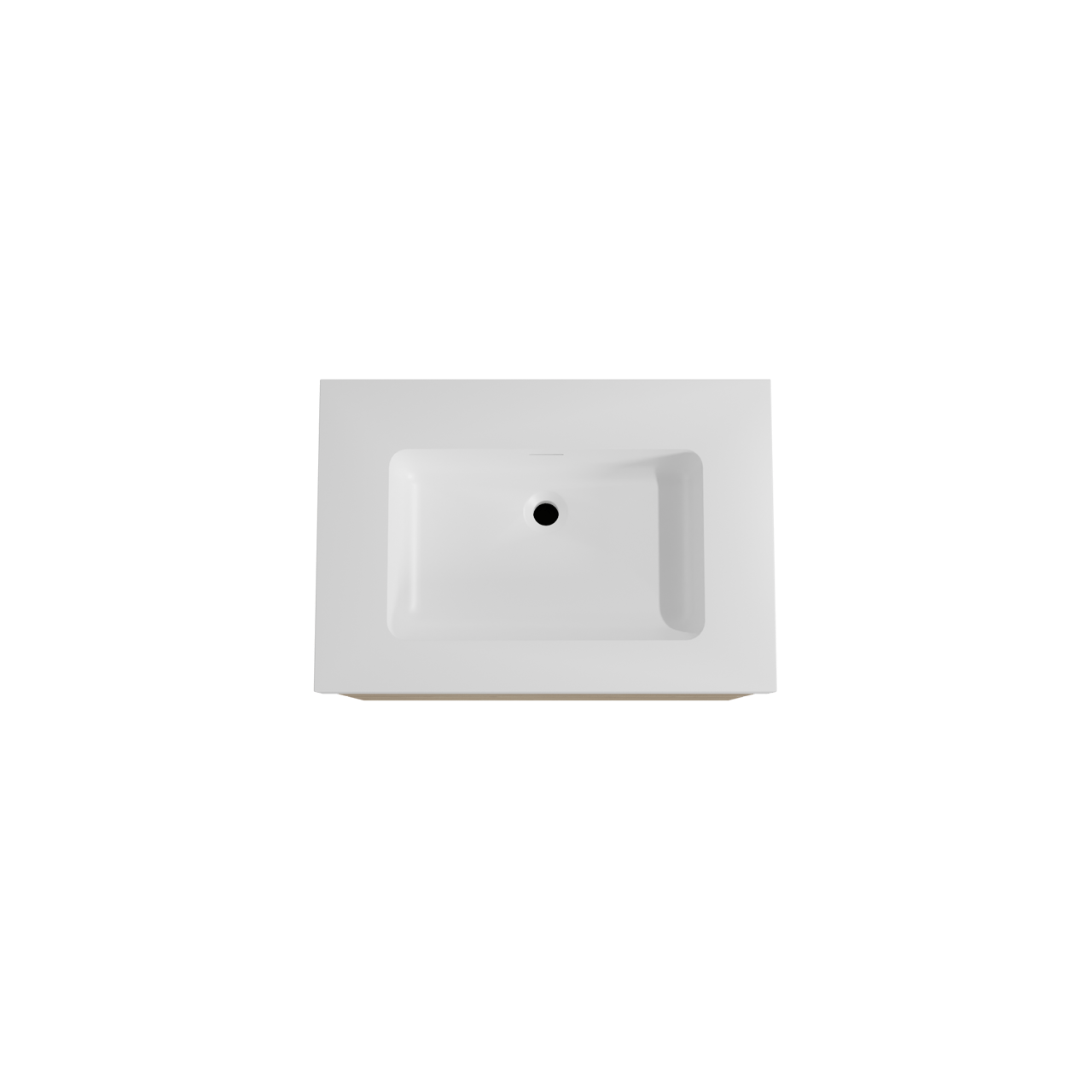 Storke Edge zwevend badmeubel 75 x 52 cm ruw eiken met Mata High enkele wastafel in solid surface mat wit