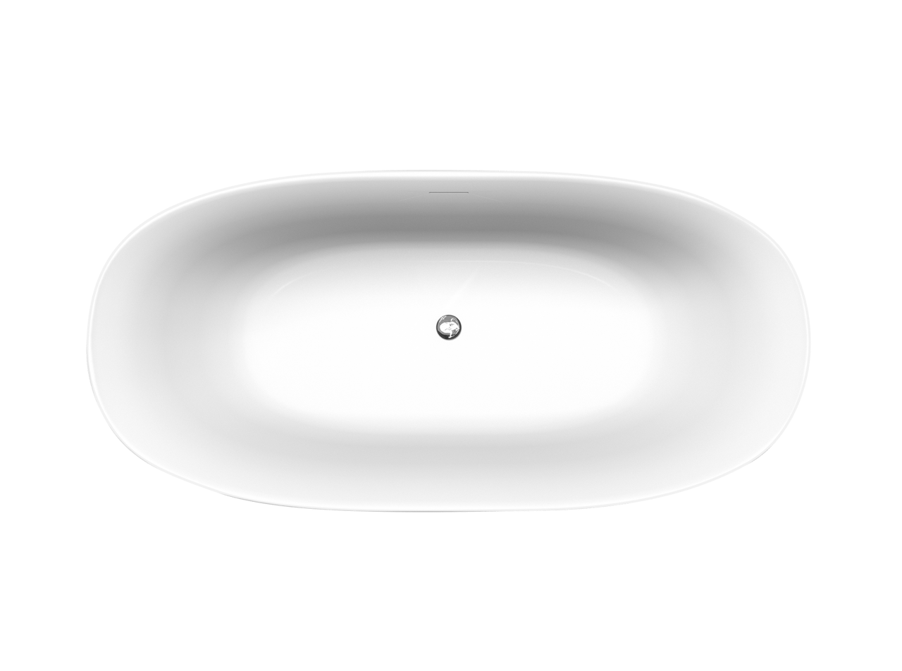 Luca Varess Marcia ovaal vrijstaand bad 170 x 80 cm acryl mat wit