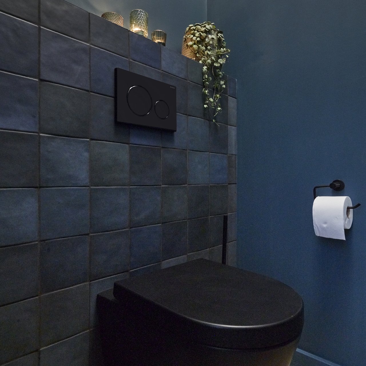 Sigma20 bedieningspaneel Mat Zwart voor UP320 of UP720 inbouwreservoir