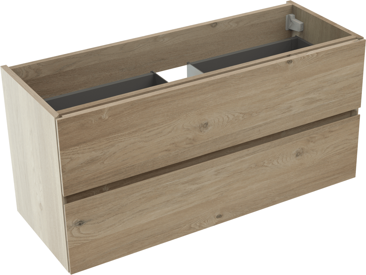 Storke Edge zwevende wastafelonderkast 100 x 40 cm ruwe eik 2 lades