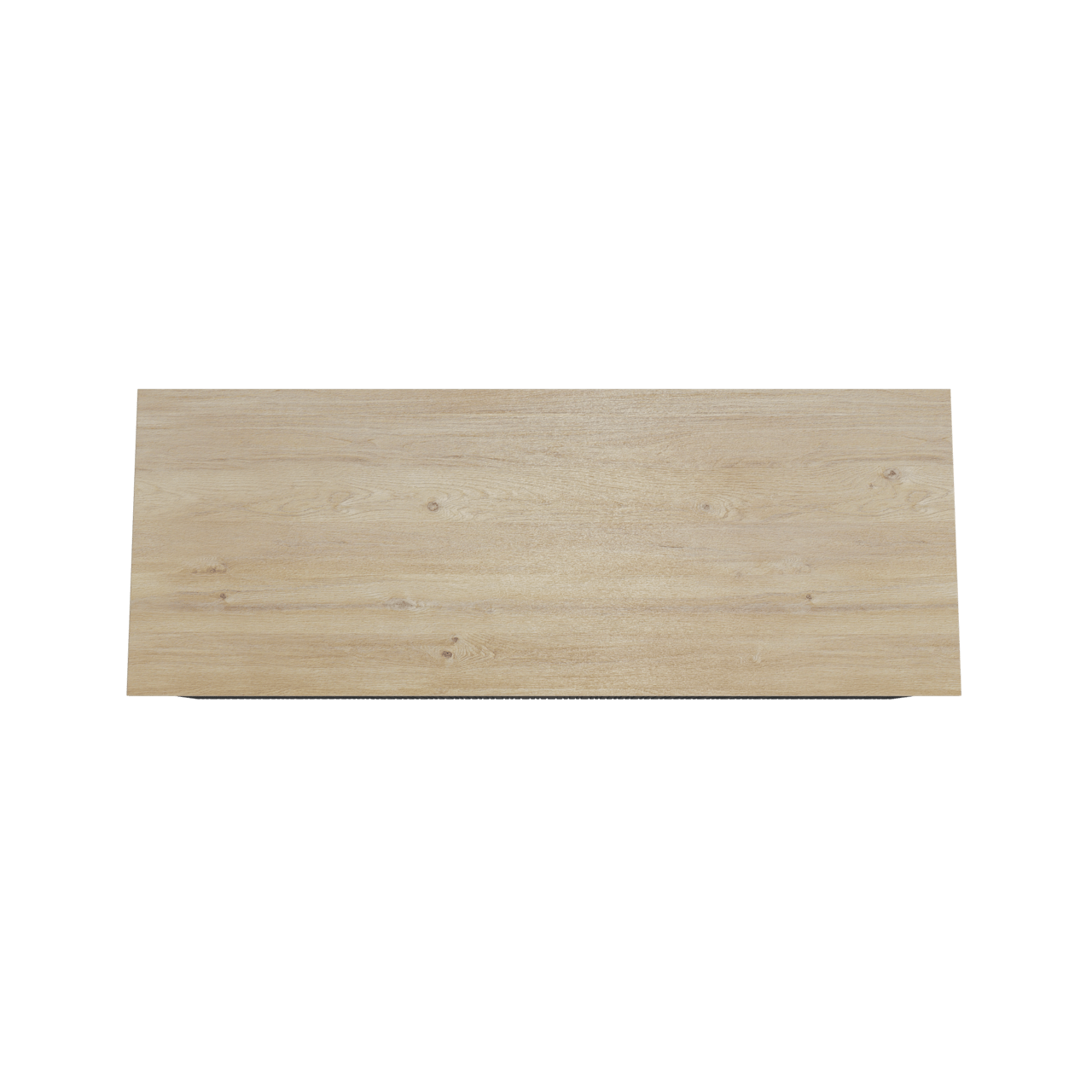 Storke Ribs meuble salle de bains suspendu 140 x 52 cm chêne noir avec Panton tablette simple ou double en mélaminé chêne brut, Nervure droite asymétrique verticale