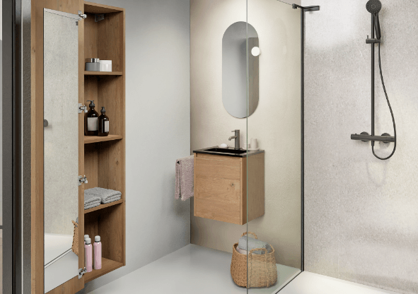 Compacte badkamer met heel wat opbergruimte