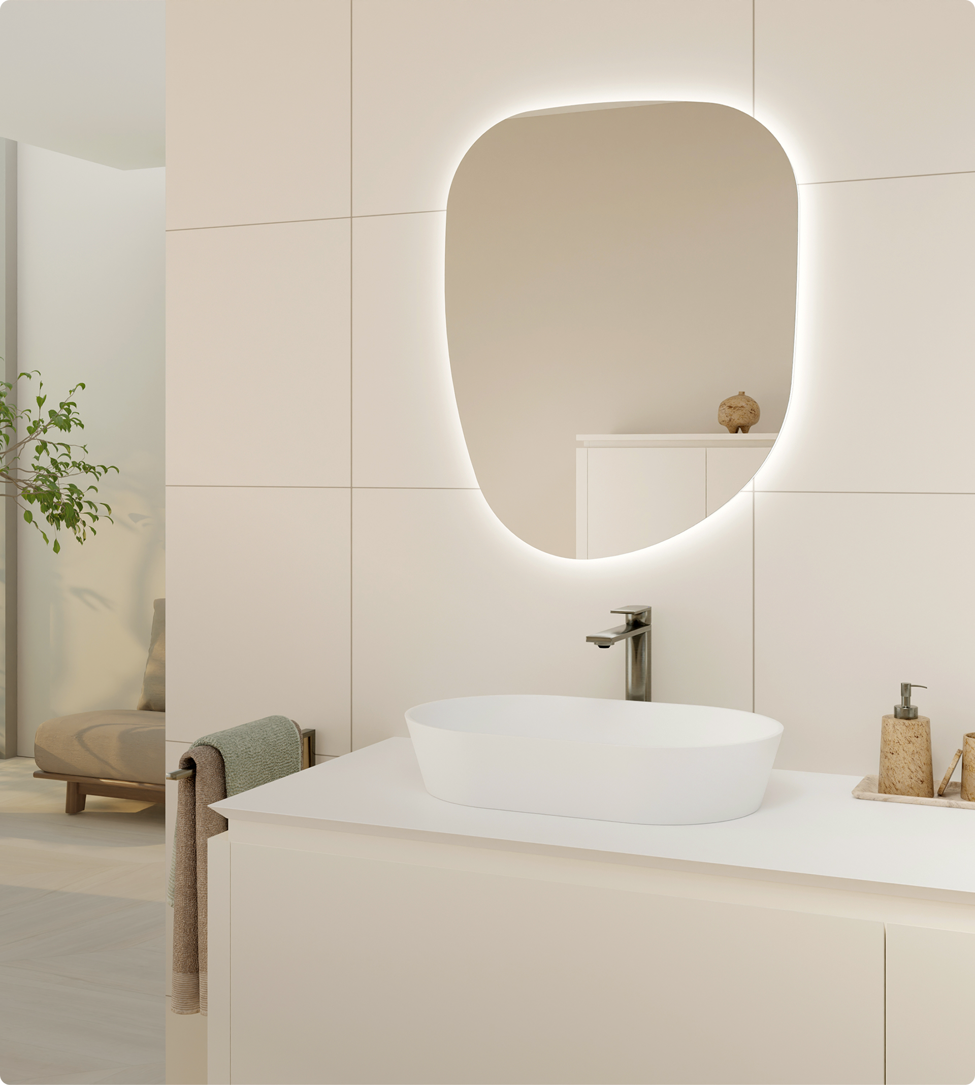 Japandi badkamerstijl