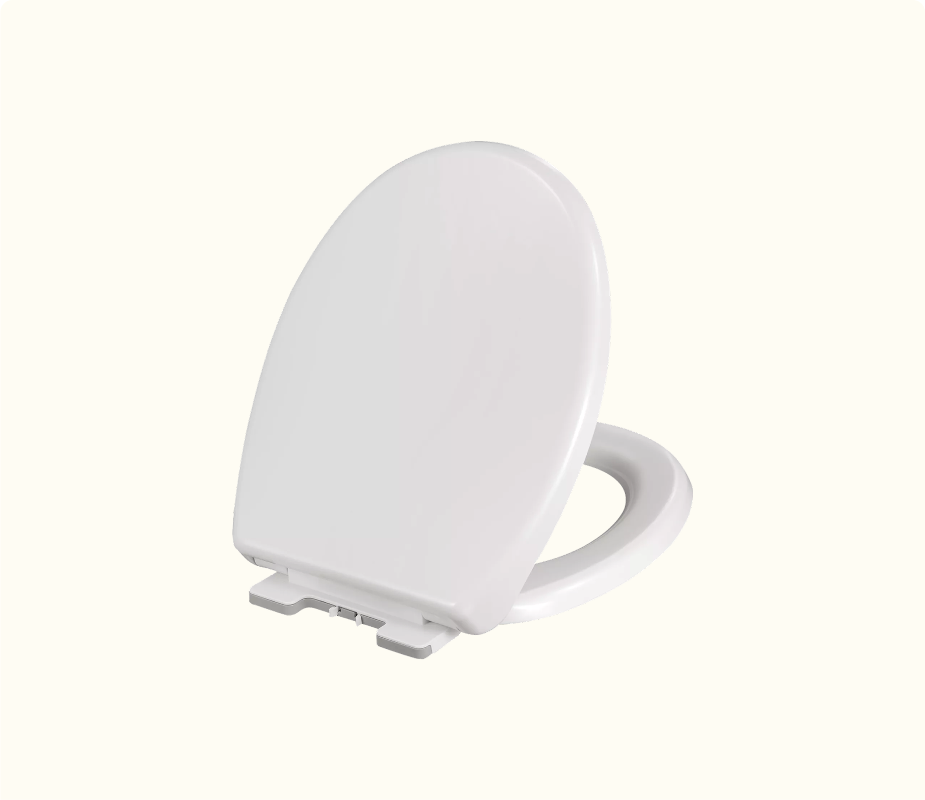 Een witte toiletbril met gesloten deksel, essentieel voor hygiëne en comfort bij x²o badkamers.