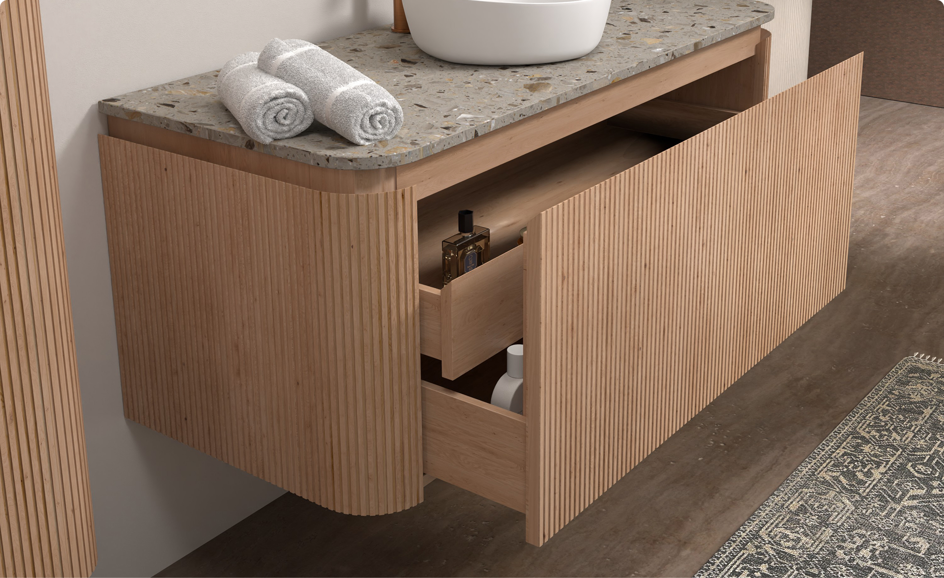 Alle badkamermeubels met ribbel