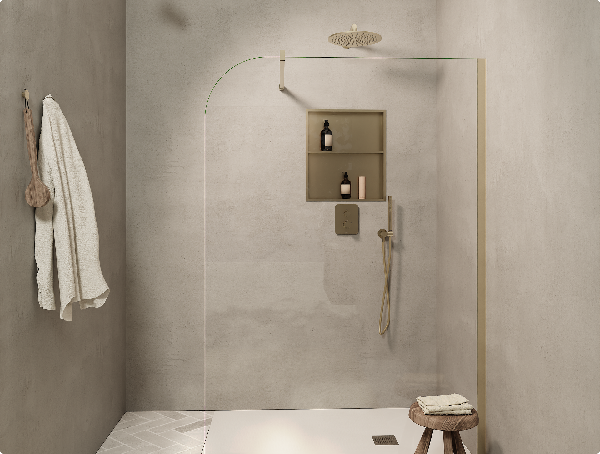 Witte waskom, zwarte kraan en duurzame accessoires in een modern badkamerinterieur. Badkamertrends 2026.