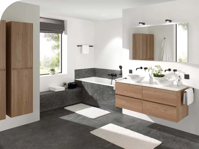 badkamer spiegel wastafel kast bad