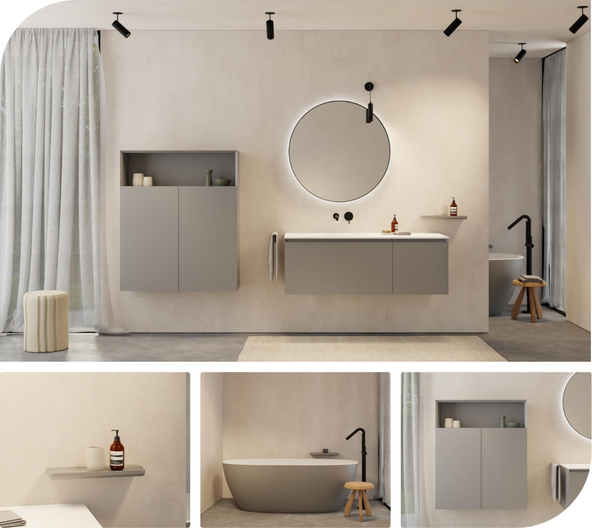 Badezimmer Schrank Bad Waschbecken Spiegel