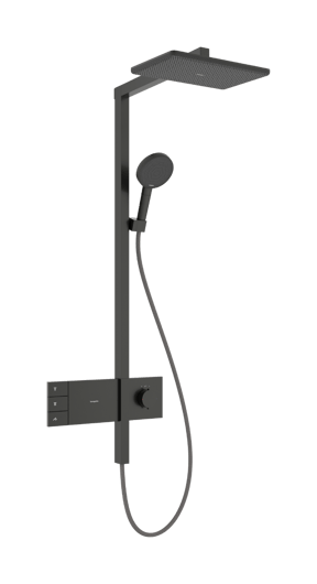 Hansgrohe Raindance Alive Q Showerpipe regendoucheset 210/340 2jets, Ecosmart met Showerselect Comfort Brushed Black Chrome