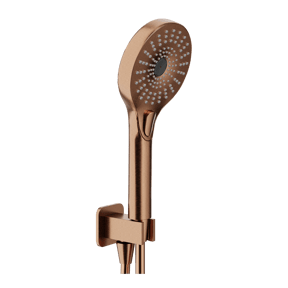 BLAUFOSS Onos Handdoucheset met doucheslang aansluiting 3 straalfuncties Brushed Rosegold