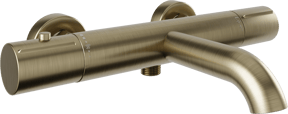 Blaufoss Round 2.0 opbouw thermostatische badkraan Brushed Champagne Gold