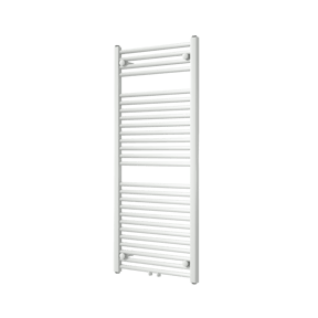 Vipera Kanza enkele handdoekradiator 50 x 120 cm centrale verwarming Hoogglans Wit zij- en middenaansluiting 691W