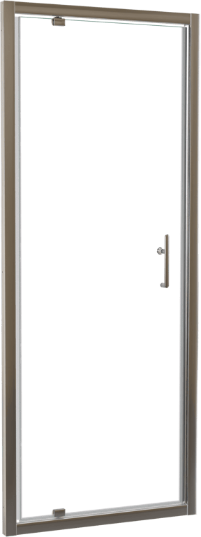 Linie Cadiz Dusche Drehtür 80 cm x 190 cm Klarglas Brushed Chrome Profil