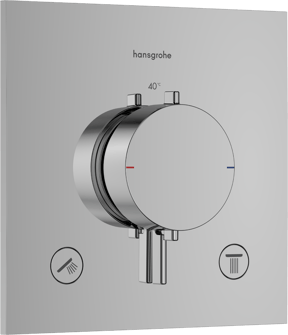 Hansgrohe Ecostat Comfort E inbouw thermostaat 2 uitgangen glanzend chroom