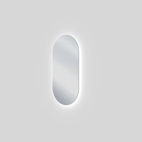 Storke Somma Badspiegel mit Beleuchtung: Oval, 45 x 90 cm, mit Anti-Beschlag Spiegelheizung