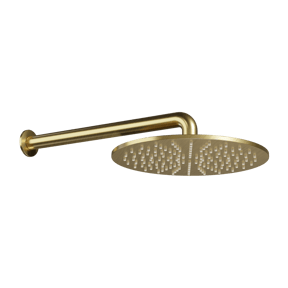 Blaufoss Round 300 tête de douche ronde avec support mural 30 cm Brushed Gold