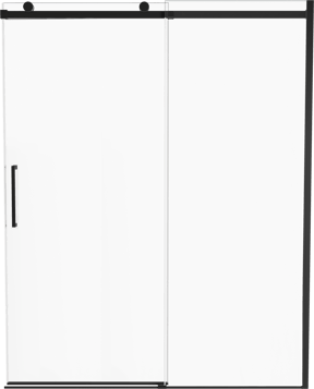 Luca Varess Boltano porte coulissante 160 cm x 200 cm verre transparent profil noir mat