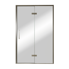 Balmani Senses Design porte pivotante à droite 140 cm x 210 cm verre Miroir Reflex, Profil Brushed GunMetal