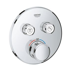Grohe Grohtherm SmartControl Thermostat-Duscharmatur: Unterputz, für 2 Verbraucher, Chrom glänzend