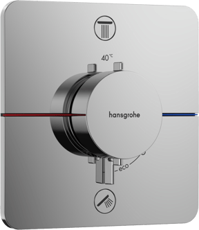 Hansgrohe Showerselect Comfort Q thermostat encastrable 2 sorties chrome brillant
