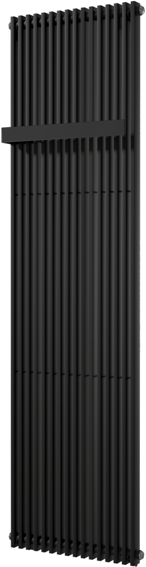 Vipera Corrason radiateur de salle de bains simple 50 x 180 cm chauffage central noir mat raccordement latéral 1.617W