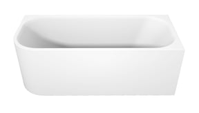 Luca Varess Mezzo 2-Personen-Eckbadewanne: links, 170 x 75 cm, Acryl, Weiß matt